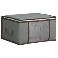 vidaXL Saugojimo dėžė su skaidriu šoniniu langu Pilka 50 x 30 x 25 cm