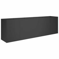 vidaXL Sodo vazonas Juoda 200 x 40 x 60 cm Šaltai valcuotas plienas