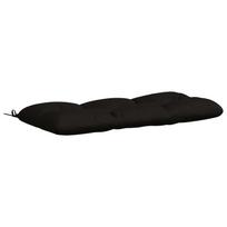 vidaXL Suoliuko pagalvė VIANEN 100% poliesteris Juoda 110 x 50 x 12 cm