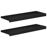 vidaXL Laiptų pakopos 2 vnt. 70 x 30 x 2 cm Juoda Kietas bukas medis