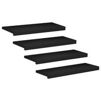 vidaXL Laiptų pakopos 4 vnt. 70 x 30 x 2 cm Juoda Kietas bukas medis