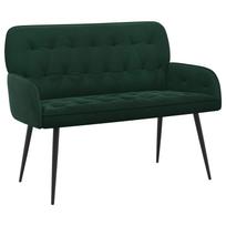 vidaXL Dvivietė sofa su metalinėmis kojelėmis 2 vietos Tamsiai žalia