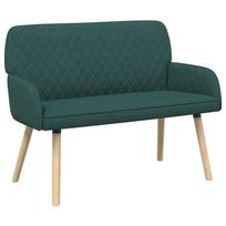 vidaXL Dvivietė sofa su medžio masyvo kojelėmis 2 vietos Tamsiai žalia