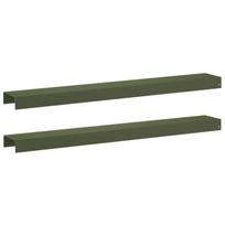 vidaXL Sodo apvadų dengiamasis profilis 2 vnt. 100 x 15 x 5 cm Plienas