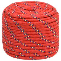 vidaXL Daugiafunkcinė buitinė virvė 16 mm 25 m Raudona PP