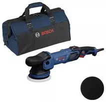 BOSCH GPX9-125S Rotary Polisher Kit su putplasčiu disku ir poliravimo gaubtuvu, 18V belaidis (be akumuliatoriaus)