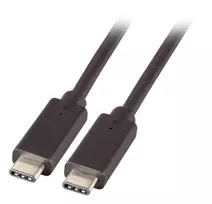 EFB USB 3.2 Gen 1 SuperSpeed Cable, USB-C Male to USB-C Male, 3A, 5Gbps, 2m, Black