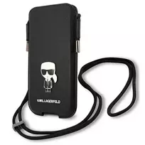 Karl Lagerfeld Saffiano Ikonik Hard Case for Apple iPhone 12 Pro Max, juoda