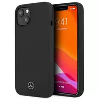 Mercedes-Benz Silicone Line Hard Case, skirta Apple iPhone 13 mini 5,4 inch - juoda