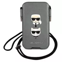 Karl Lagerfeld Ikonik Saffiano Hard Case, skirta Apple iPhone 12 / 12 Pro 6,1 inch pilka