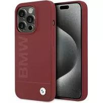 BMW M Collection Silicone Hard Case su MagSafe, skirta Apple iPhone 15 Pro 6,1 inch Raudona su dideliu logotipu
