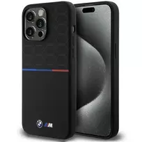 BMW M Silicone Pattern MagSafe Hard Case, iPhone 15 Pro Max 6,7 inch juoda