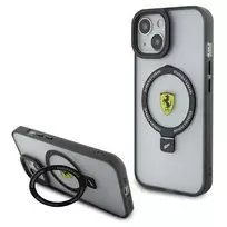 Ferrari FEHMP15MUSCAH iPhone 15 Plus / 14 Plus 6,7 inch Transparent Hard Case with Ring Stand, MagSafe, 2023 Collection