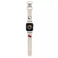 Hello Kitty HKAWMSCHBLE Silikoninis dirželis, skirtas Apple Watch 38/40/41 mm - smėlio spalvos