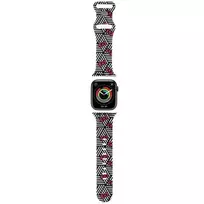 Hello Kitty HKAWMSDIEZK Silikoninis dirželis Apple Watch 38/40/41mm juodas su lankeliais ir juostelėmis