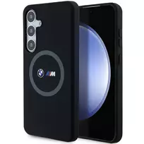BMW M Collection Silicone Hard Case su žiediniu laikikliu ir MagSafe, skirta Samsung Galaxy S24+ (SM-S926) - Juoda