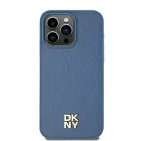 DKNY DKHMP15SPSHRPSB iPhone 15 / 14 / 13 6.1 Blue Hardcase Leather Pattern Metal Logo MagSafe