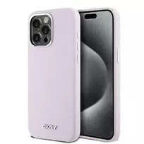 DKNY DKHMP15XSMCHLP Liquid Silicone Hard Case with MagSafe for Apple iPhone 15 Pro Max 6,7 inch Pink
