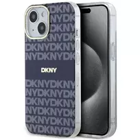 DKNY DKHMP15SHRHSEB Kietasis Dėklas iPhone 15/14/13 6,1 inch Mėlynas Mono & Stripe IML MagSafe
