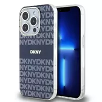 DKNY DKHMP15XHRHSEB Kietas Dėklas Apple iPhone 15 Pro Max 6,7 inch Mėlynas IML Mono & Stripe MagSafe