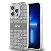 DKNY DKHMP15LHRHSEE Hardcase for Apple iPhone 15 Pro 6,1 inch Beige IML Mono & Stripe MagSafe