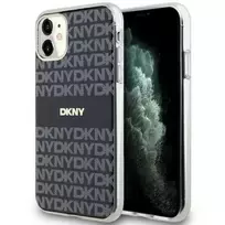 DKNY DKHMN61HRHSEK Kietas dėklas, skirtas Apple iPhone 11 / iPhone XR 6,1 inch juodas IML Mono & Stripe MagSafe