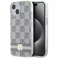 DKNY DKHMP15MHCPTSE Hard Case, iPhone 15 Plus / 14 Plus 6,7 inch, smėlio spalvos šachmatų raštas su dryžiais, MagSafe
