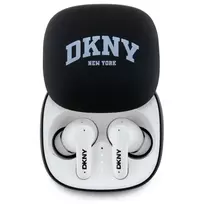 DKNY DKTWS3DNYAK Bluetooth TWS ausinukai su įkrovimo dėklu, juodos spalvos, guminiu matiniu paviršiumi