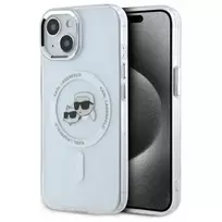 Karl Lagerfeld KLHMP15SHLSKCH Hardcase for Apple iPhone 15 6,1 inch White Karl & Choupette Head MagSafe