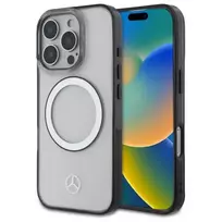 Mercedes-Benz iPhone 16 Pro Max 6,9 inch Skaidrus Kietas Dėklas su Spausdintu Logotipu ir MagSafe