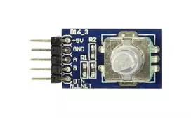ALLNET 4duino rotacinis enkoderis (4duino_B16) – inkrementinis rotacinis enkoderis su mygtuku, 20 PPR, 3,3–5 V DC, skirtas Arduino ir Raspberry Pi