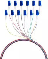 EFB Elektronik Fibre Pigtail LC 9/125 OS2 12-Colour Set 2m - Cable/Adapter Set - Single or Monomode