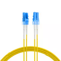 EFB Elektronik IPL-DF-LCULCU-2-1000 Šviesolaidinis jungiamasis laidas, 10 m, OS2, LC/UPC į LC/UPC, dupleksas, LSZH, geltonas