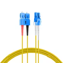 EFB Elektronik IPL-DF-LCUSCU-2-0500 OS2 Duplex Fiber Optic Patch Cable LC/UPC to SC/UPC 5 m Geltona