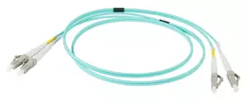EFB Elektronik IPL-DR-LCULCU-3-0050 Šviesolaidinis jungiamasis laidas, 0,5 m, OM3, LC Duplex, Aqua