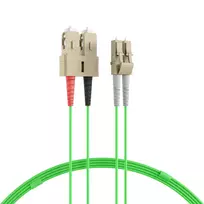 EFB Elektronik IPL-DR-LCUSCU-5-0300 OM5 šviesolaidinis jungiamasis laidas LC-SC 3 m LSZH laimo žalios spalvos