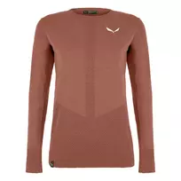 Salewa Zebru Medium Warm AMR L/S Tee moteriškas termo marškinėliai ilgomis rankovėmis - Etruscan Red, dydis L
