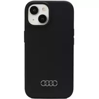 Audi Silicone Case for iPhone 15 Plus / 14 Plus 6.7 inch Black Hardcase AU-LSRIP15M-Q3/D1-BK