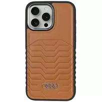 Audi Synthetic Leather MagSafe Hard Case, skirta Apple iPhone 14 Pro Max 6,7 inch, ruda