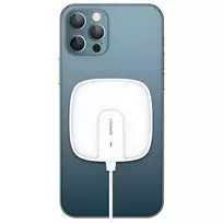 USAMS US-CD159 Magnetic Wireless Charger 15W Extra-Thin for iPhone 12 Series White
