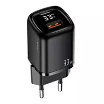 USAMS USB-C + USB-A 33W Fast Charger PD3.0 QC3.0 Black CC152TC01