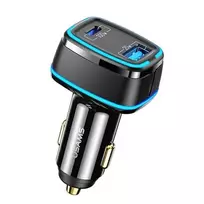 USAMS T43 33W PD3.0 QC3.0 sieninis įkroviklis su USB-C į Lightning laidu 1,2 m juodas