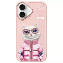 Nimmy Cool&Cute 2.0 Cat Back Cover for Apple iPhone 16 6.1 inch Pink