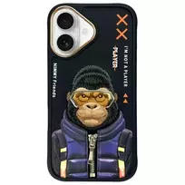 Nimmy Cool&Cute 2.0 Monkey Back Cover for Apple iPhone 16 6.1 inch - Black