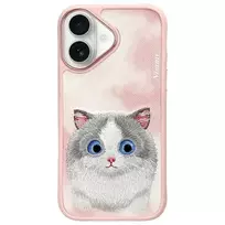 Nimmy Big Eyed Pet 2.0 Cat Back Cover Case Apple iPhone 16 6,1 inch - Pink