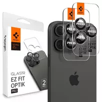 Spigen Optik.TR EZ Fit Camera Protector 2-Pack, skirtas iPhone 14 Pro / 14 Pro Max - Juoda