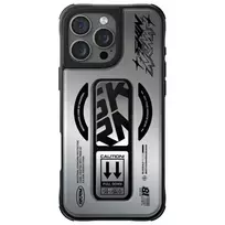 SKINARMA Kira Kobai iPhone 16 Pro 6.3 inch Magnetic Charging Grip Stand Case Chrome