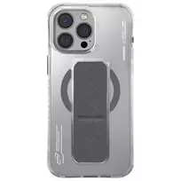 Skinarma Axon Dėklas, skirtas iPhone 16 Pro Max 6,9 colio, su magnetiniu įkrovimu ir rankenos stoveliu, titano spalvos