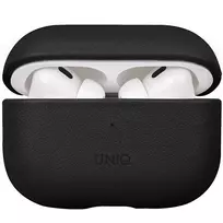 UNIQ Terra Case for AirPods Pro 2nd Gen (2022/2023) - Genuine Leather, Dallas Black