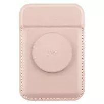 UNIQ Flixa Magnetinė Kortelių Piniginė su Pėdėle Blush Pink MagSafe